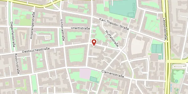 Karte der Umgebung von Destouchesstr. 17, 80803 München