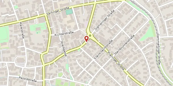 Karte der Umgebung von Sigmaringer Straße 38, 70567 Stuttgart