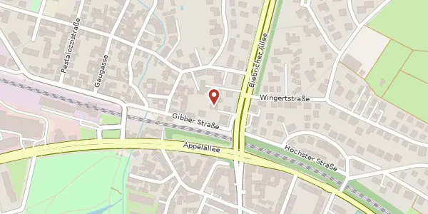 Karte der Umgebung von Biebricher Allee 189a, 65203 Wiesbaden