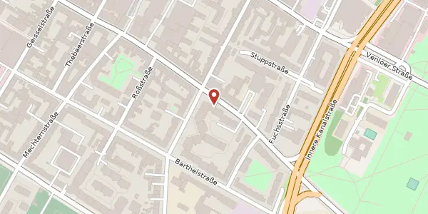Karte der Umgebung von Vogelsanger Str. 25, 50823 Köln
