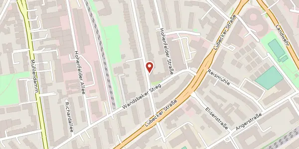 Karte der Umgebung von Neubertstr. 14, 22087 Hamburg