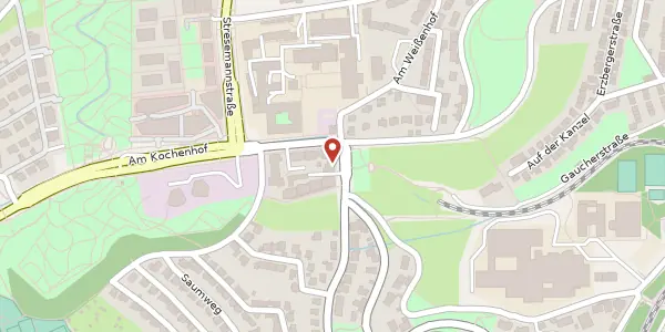Karte der Umgebung von Birkenwaldstraße 215, 70191 Stuttgart