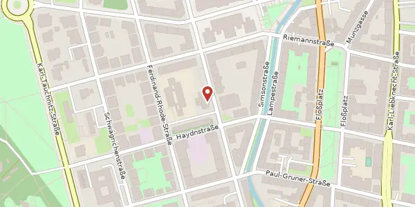 Karte der Umgebung von Grassistraße 22, 04107 Leipzig