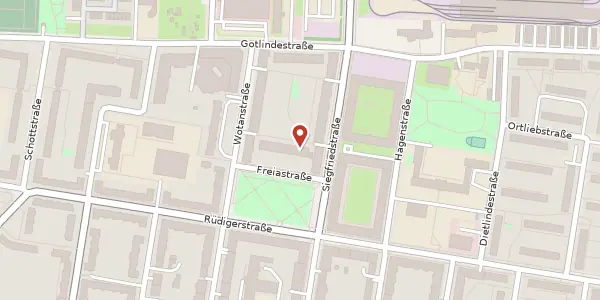 Karte der Umgebung von Freiastraße 1, 10365 Berlin