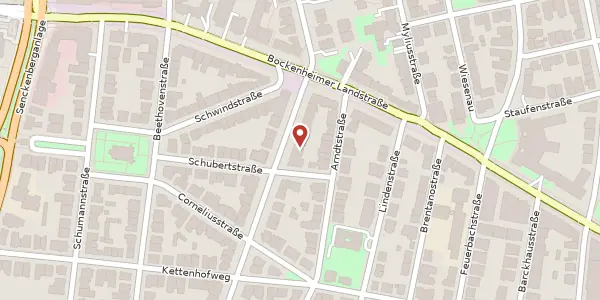 Karte der Umgebung von Mendelssohnstr. 80, 60325 Frankfurt