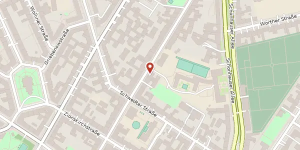 Karte der Umgebung von Choriner Straße 23, 10435 Berlin