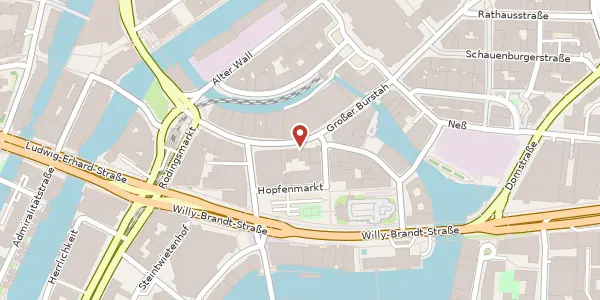 Karte der Umgebung von Großer Burstah 25, 20457 Hamburg