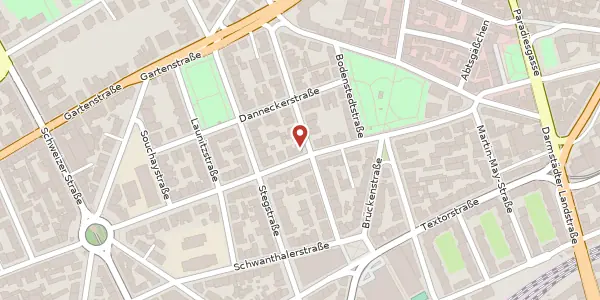 Karte der Umgebung von Laubestr. 26, 60594 Frankfurt