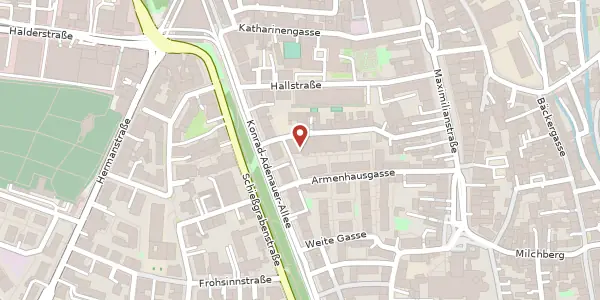 Karte der Umgebung von Kapuzinergasse 15 a, 86150 Augsburg