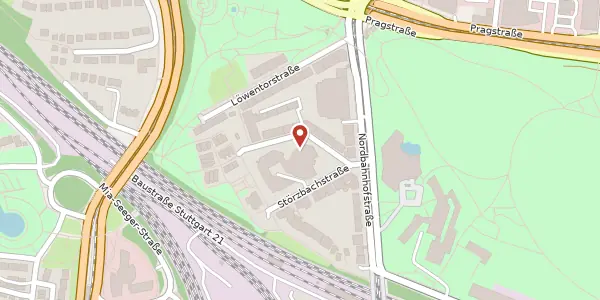 Karte der Umgebung von Sarweystraße 3, 70191 Stuttgart