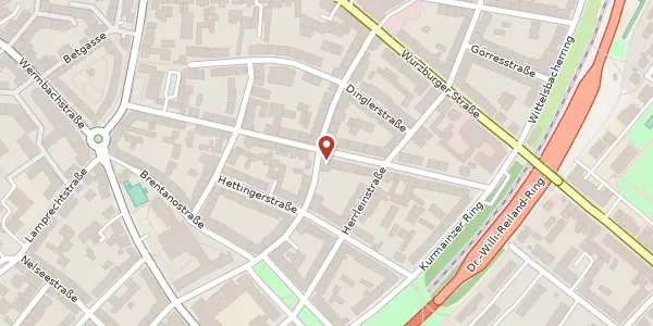 Karte der Umgebung von Stadelmannstraße 25, 63739 Aschaffenburg