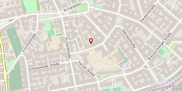 Karte der Umgebung von Böhmische Straße 52, 12055 Berlin