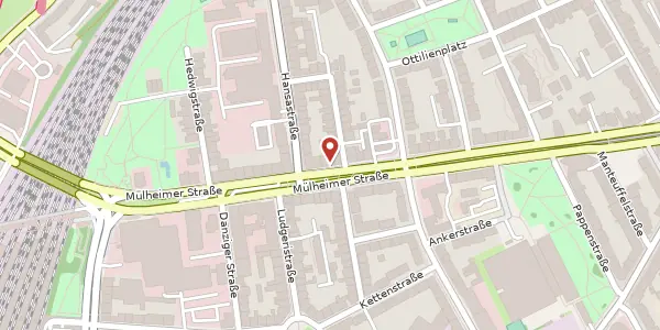 Karte der Umgebung von Mülheimer Str. 61, 47058 Duisburg