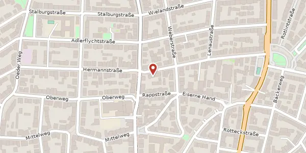 Karte der Umgebung von Koselstr. 61, 60318 Frankfurt