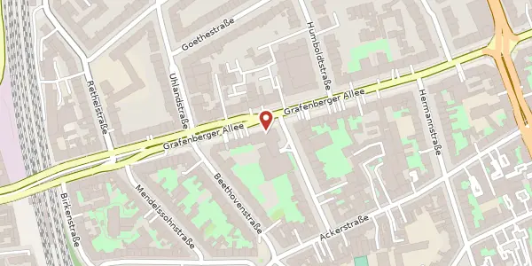 Karte der Umgebung von Grafenberger Allee 87, 40237 Düsseldorf