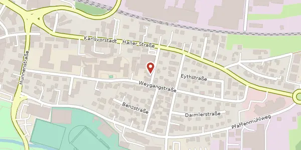 Karte der Umgebung von Obere Gartenstraße 10, 74613 Öhringen