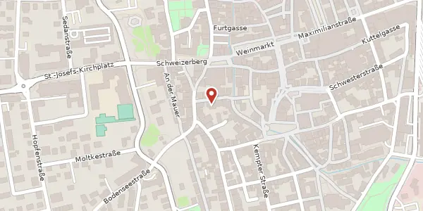 Karte der Umgebung von Rotergasse 5, 87700 Memmingen