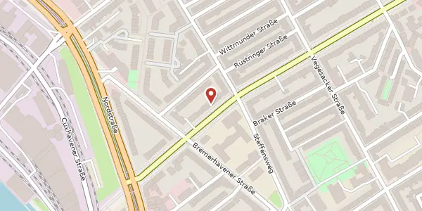 Karte der Umgebung von Waller Ring 38, 28219 Bremen