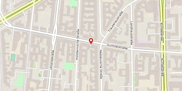 Karte der Umgebung von Güntzelstraße 46, 10717 Berlin