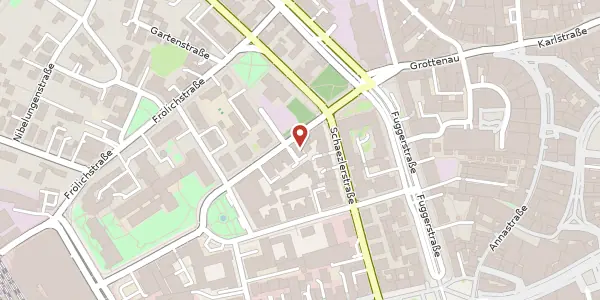 Karte der Umgebung von Prinzregentenstr. 5, 86150 Augsburg