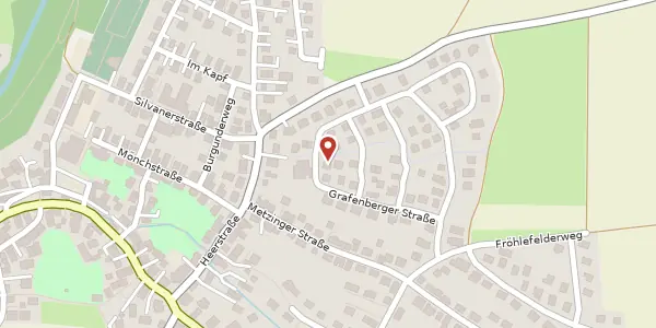 Karte der Umgebung von Grafenberger Straße 18, 72766 Reutlingen