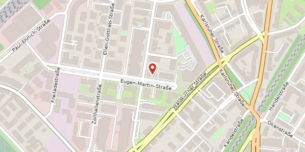 Karte der Umgebung von Eugen-Martin-Straße 8, 79106 Freiburg im Breisgau