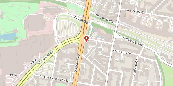 Karte der Umgebung von Alfredstr. 155, 45131 Essen