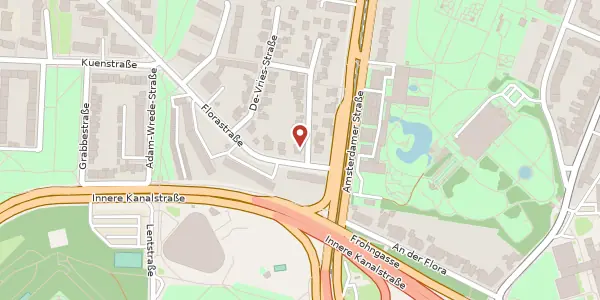 Karte der Umgebung von Nägelistr. 1, 50733 Köln