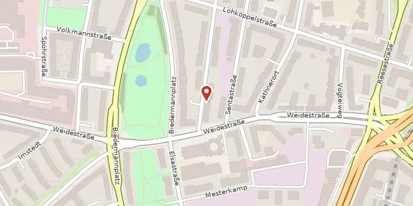 Karte der Umgebung von Ortrudstraße 6, 22083 Hamburg