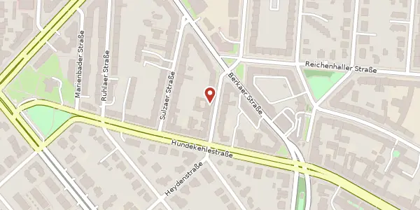 Karte der Umgebung von Kösener Straße 10, 14199 Berlin