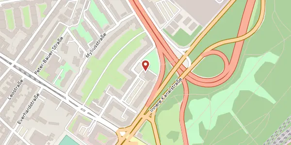 Karte der Umgebung von Graeffstraße 1 (Wohnung 2507), 50823 Köln