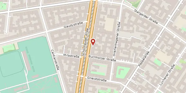 Karte der Umgebung von Schönhauser Allee 62, 10437 Berlin