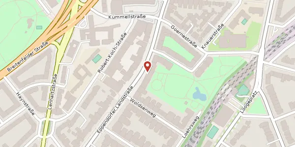 Karte der Umgebung von Eppendorfer Landstr. 60, 20249 Hamburg