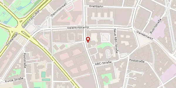 Karte der Umgebung von Caffamacherreihe 8, 20355 Hamburg