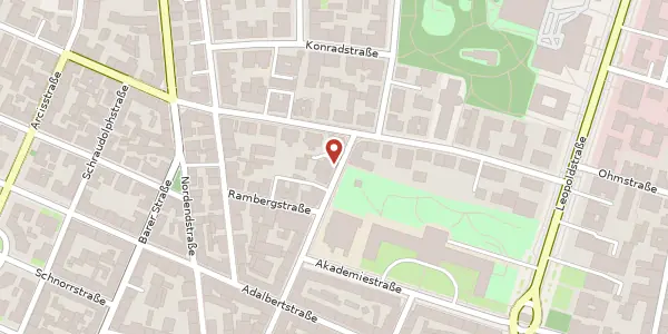 Karte der Umgebung von Türkenstr. 101, 80799 München