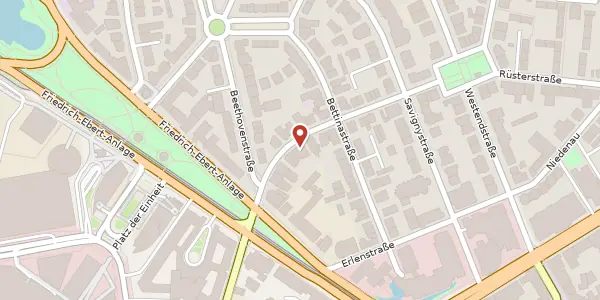 Karte der Umgebung von Rheinstr. 23, 60325 Frankfurt