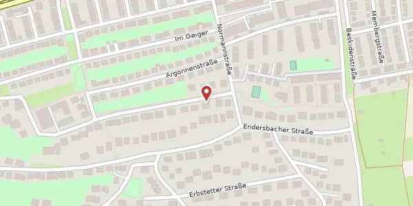 Karte der Umgebung von Winterbacher Straße 5, 70374 Stuttgart