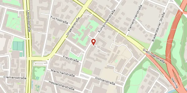 Karte der Umgebung von Kunigundenstr. 10, 80802 München