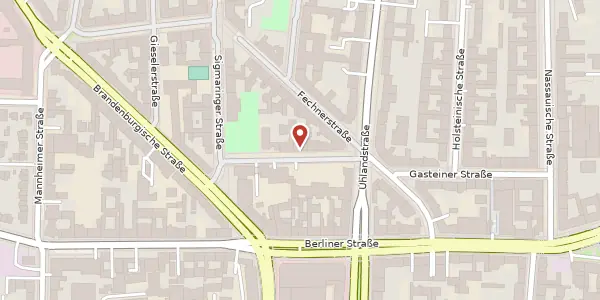 Karte der Umgebung von Gasteiner Straße 12, 10717 Berlin