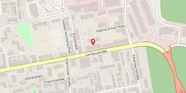 Karte der Umgebung von Sophie-Scholl-Platz 4, 63452 Hanau