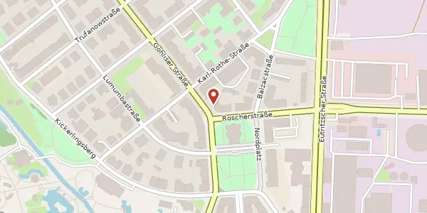 Karte der Umgebung von Gohliser Straße 2, 04105 Leipzig