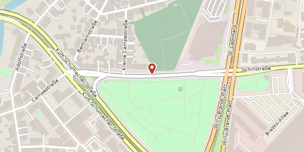 Karte der Umgebung von Ottmerstraße 1-2, 38102 Braunschweig