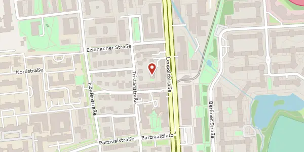 Karte der Umgebung von Leopoldstr. 165, 80804 München