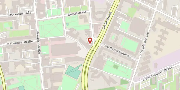 Karte der Umgebung von Markgrafenstraße 88, 10969 Berlin