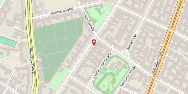 Karte der Umgebung von Kollwitzstraße 54, 10405 Berlin