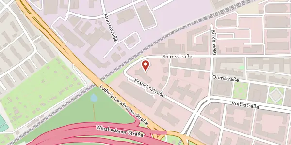 Karte der Umgebung von Solmsstr. 83, 60486 Frankfurt