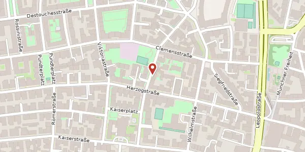 Karte der Umgebung von Bismarckstr. 14, 80803 München