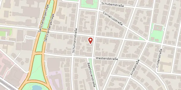 Karte der Umgebung von Beethovenstr. 35, 60325 Frankfurt