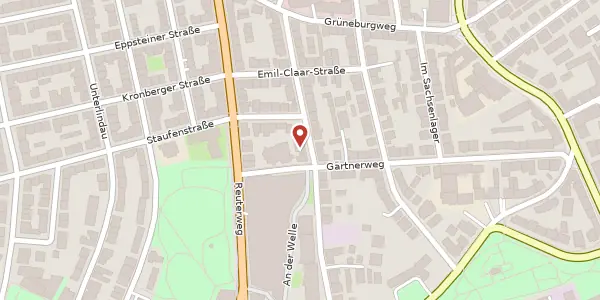 Karte der Umgebung von Leerbachstr. 37, 60322 Frankfurt