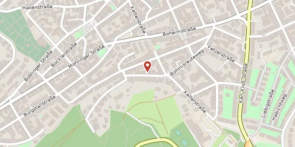 Karte der Umgebung von Böhmisreuteweg 32, 70199 Stuttgart